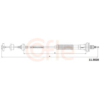 Tirette à câble, commande d'embrayage COFLE [11.3028]