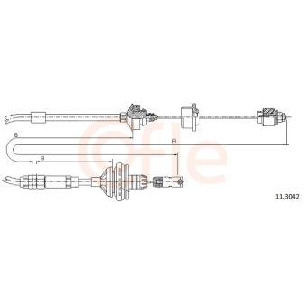 Tirette à câble, commande d'embrayage COFLE OEM 2150X4