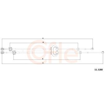 Tirette à câble, boîte de vitesse manuelle COFLE 11.3280