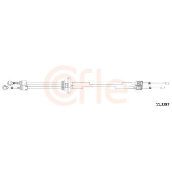 Tirette à câble, boîte de vitesse manuelle COFLE 11.3287 pour CITROEN JUMPY 2.0 HDI 120 - 120cv