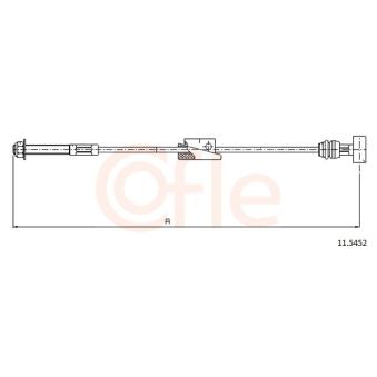 Tirette à câble, frein de stationnement COFLE 11.5452 pour OPEL GT 1.4 CD - 68cv