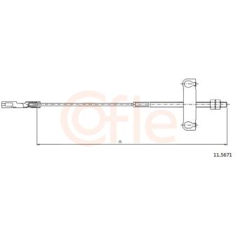 Tirette à câble, frein de stationnement COFLE [11.5671]