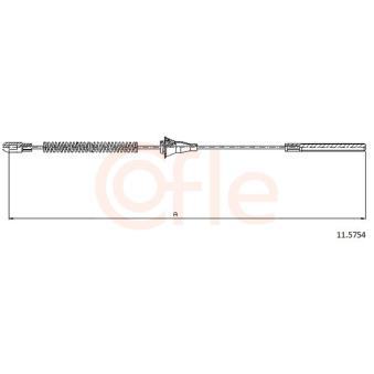 Tirette à câble, frein de stationnement COFLE [11.5754]