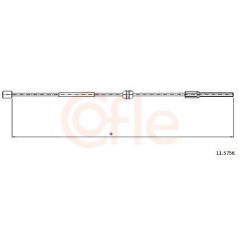 Tirette à câble, frein de stationnement COFLE OEM 522445
