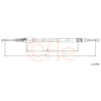 Tirette à câble, frein de stationnement COFLE OEM 24443834