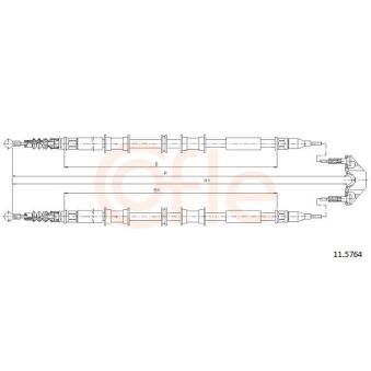 Tirette à câble, frein de stationnement COFLE [11.5764]
