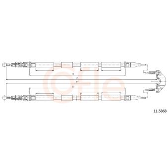 Tirette à câble, frein de stationnement COFLE OEM 13321652