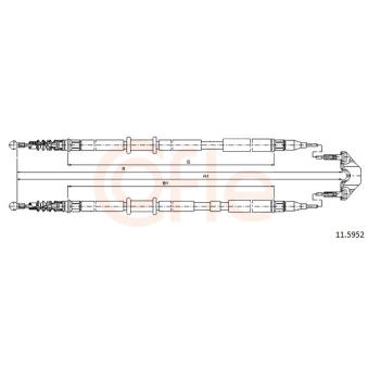 Tirette à câble, frein de stationnement COFLE OEM 522033