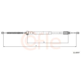 Tirette à câble, frein de stationnement COFLE OEM 8200700461