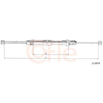 Tirette à câble, frein de stationnement COFLE [11.6674]