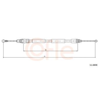 Tirette à câble, frein de stationnement COFLE OEM 7700312836