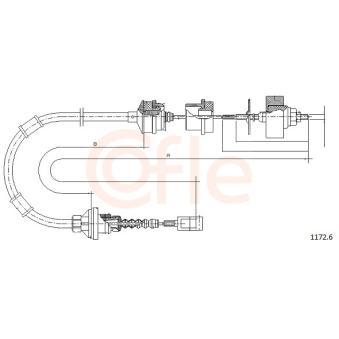 Tirette à câble, commande d'embrayage COFLE OEM 1321581080
