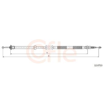 Tirette à câble, frein de stationnement COFLE OEM 46829766