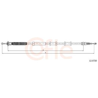 Tirette à câble, frein de stationnement COFLE OEM 55704103