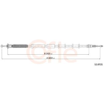 Tirette à câble, frein de stationnement COFLE 12.0721 pour MAZDA 121 1.4 - 78hp