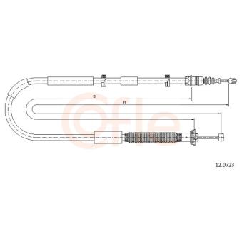Tirette à câble, frein de stationnement COFLE [12.0723]