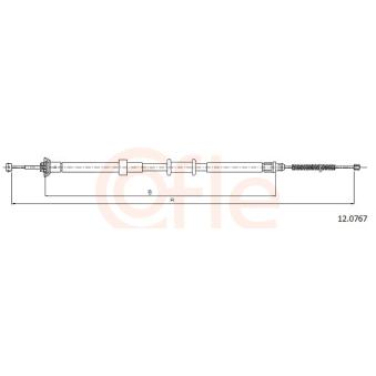 Tirette à câble, frein de stationnement COFLE OEM 51900393