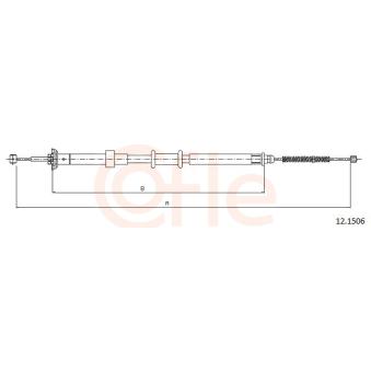 Tirette à câble, frein de stationnement COFLE 12.1506