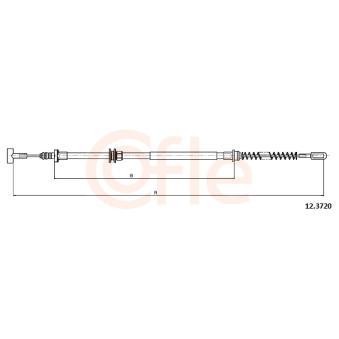 Tirette à câble, frein de stationnement COFLE 12.3720 pour VOLKSWAGEN CORRADO 50 C 13 - 125cv