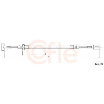 Tirette à câble, frein de stationnement COFLE [12.3722]