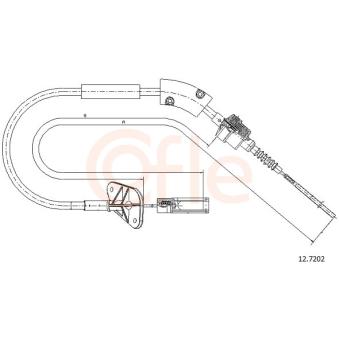 Tirette à câble, commande d'embrayage COFLE [12.7202]