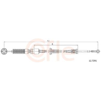 Tirette à câble, boîte de vitesse manuelle COFLE 12.7291 pour IVECO DAILY 35 C 9. 35 S 9 - 90cv