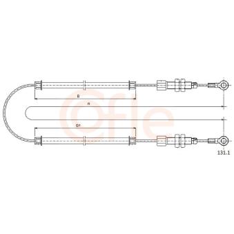 Tirette à câble, frein de stationnement COFLE [131.1]