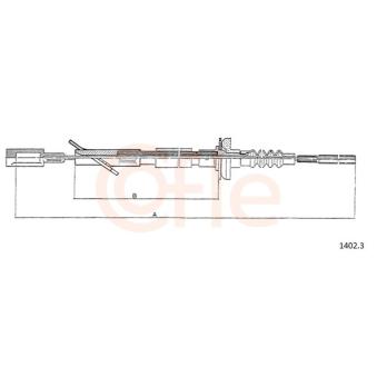 Tirette à câble, commande d'embrayage COFLE OEM 46406436