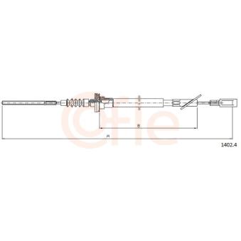 Tirette à câble, commande d'embrayage COFLE OEM 46771188