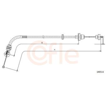 Câble d'accélération COFLE OEM 46406434
