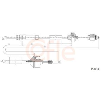 Tirette à câble, commande d'embrayage COFLE [15.1210]