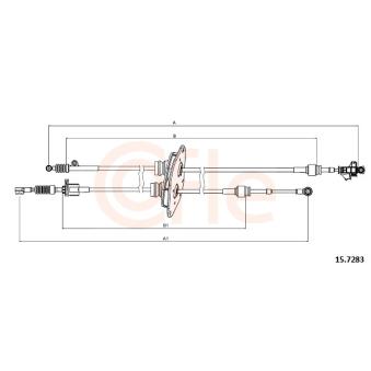 Tirette à câble, boîte de vitesse manuelle COFLE 15.7283