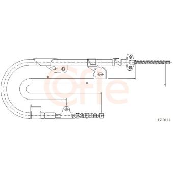 Tirette à câble, frein de stationnement COFLE [17.0111]