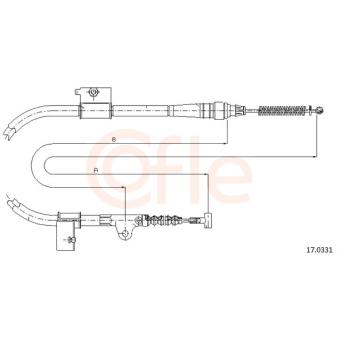 Tirette à câble, frein de stationnement COFLE [17.0331]