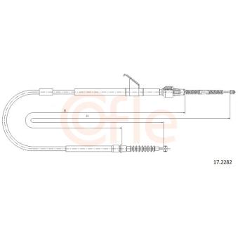 Tirette à câble, frein de stationnement COFLE [17.2282]