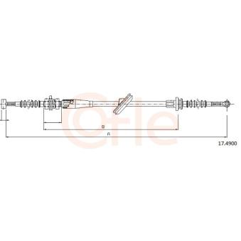 Tirette à câble, frein de stationnement COFLE [17.4900]