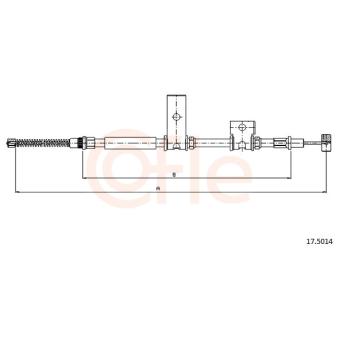 Tirette à câble, frein de stationnement COFLE OEM 4506800000
