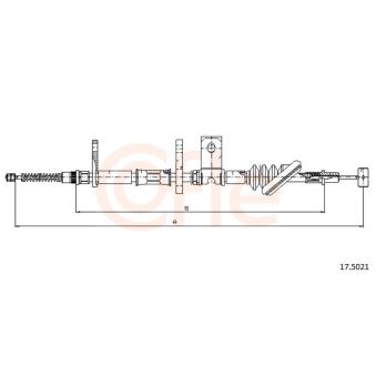 Tirette à câble, frein de stationnement COFLE OEM 5442060A01