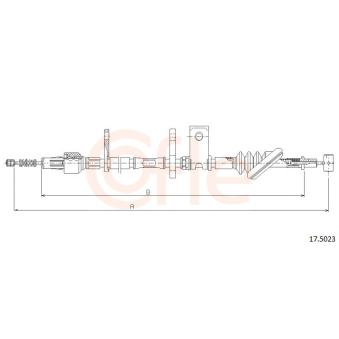 Tirette à câble, frein de stationnement COFLE 17.5023 pour SUZUKI VITARA 1.6 16V - 97cv