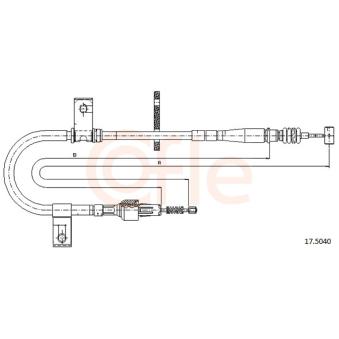 Tirette à câble, frein de stationnement COFLE OEM 5441081A01000