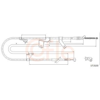 Tirette à câble, frein de stationnement COFLE [17.5133]