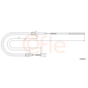 Tirette à câble, commande d'embrayage COFLE [1702.9]