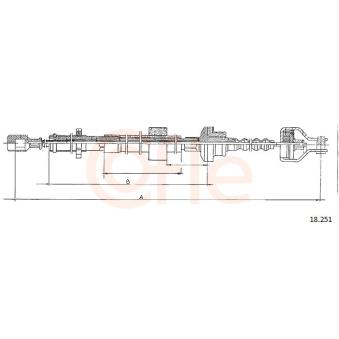 Tirette à câble, commande d'embrayage COFLE [18.251]