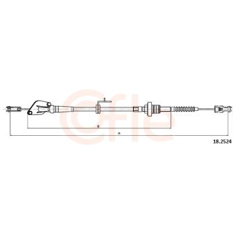 Tirette à câble, commande d'embrayage COFLE [18.2524]