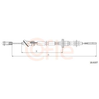 Tirette à câble, commande d'embrayage COFLE OEM 2371057B12