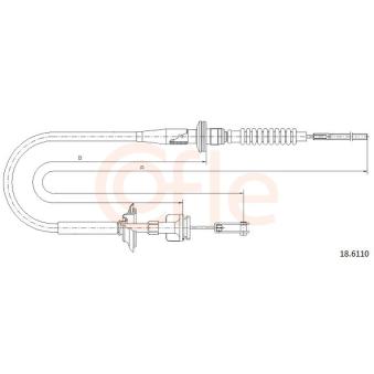 Tirette à câble, commande d'embrayage COFLE OEM 2371086G00000