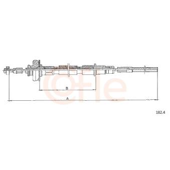 Tirette à câble, commande d'embrayage COFLE [182.4]
