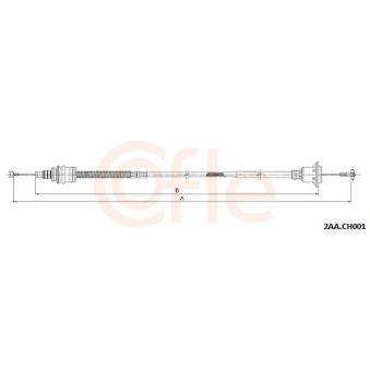 Tirette à câble, commande d'embrayage COFLE [2AA.CH001]