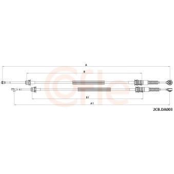 Tirette à câble, boîte de vitesse manuelle COFLE 2CB.DA003 pour OPEL ASTRA 1.5 DCI 4x4 - 110cv