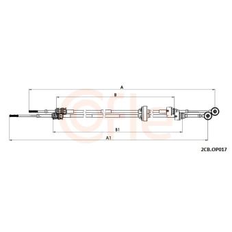 Tirette à câble, boîte de vitesse manuelle COFLE 2CB.OP017 pour FIAT PANDA 2.0 CDTI - 110cv